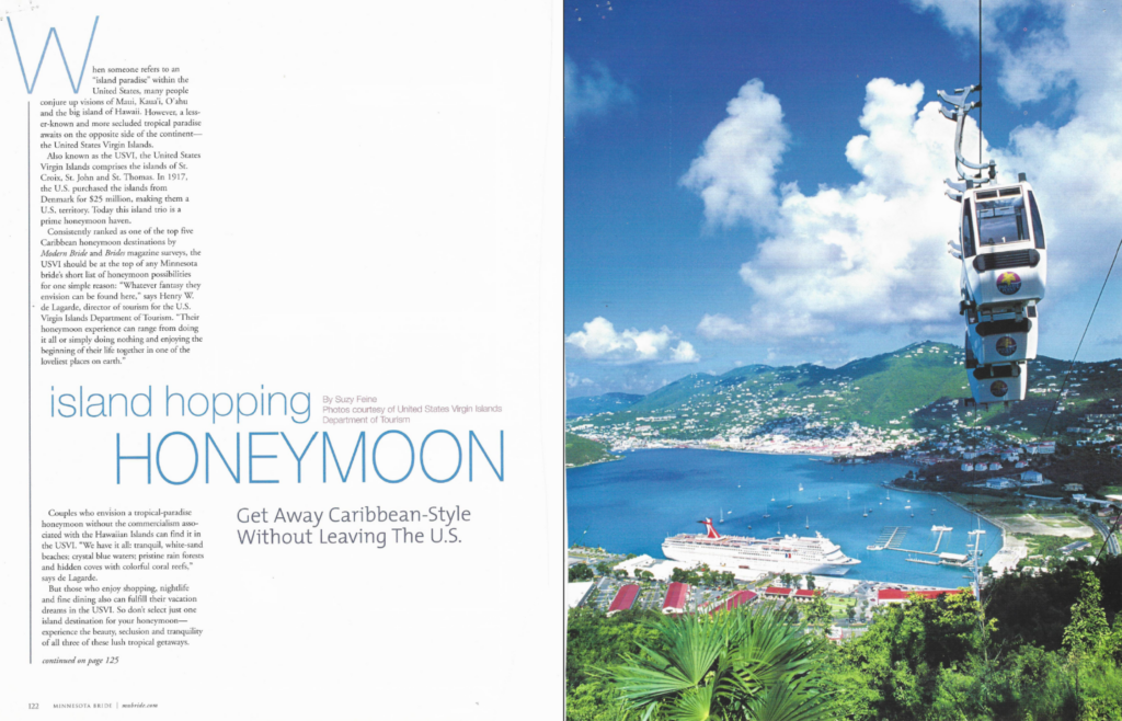 Island-hopping Honeymoon magazine article